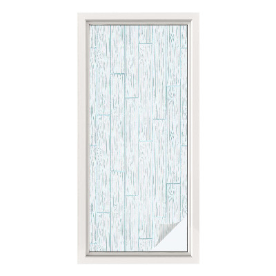 Pellicola per vetri effetto vetrata Modello in legno