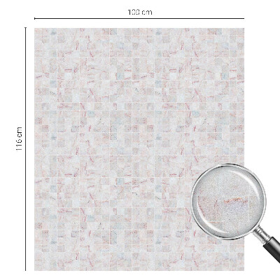 Pellicola adesiva effetto vetrata colorata mosaico di pietra