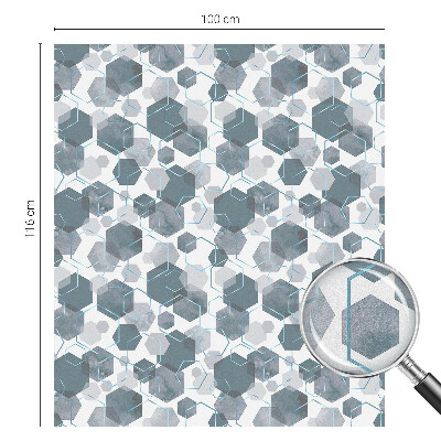 Pellicola adesiva effetto vetrata colorata Esagoni geometrici