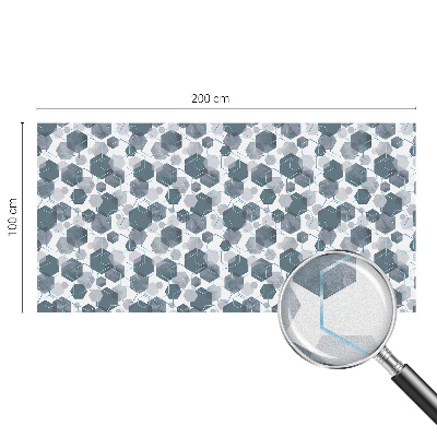 Pellicola adesiva effetto vetrata colorata Esagoni geometrici