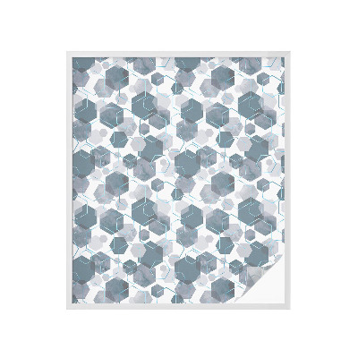 Pellicola adesiva effetto vetrata colorata Esagoni geometrici