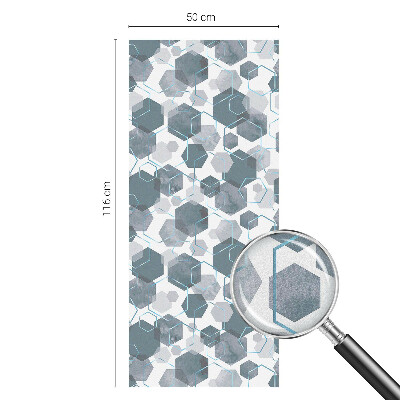 Pellicola adesiva effetto vetrata colorata Esagoni geometrici