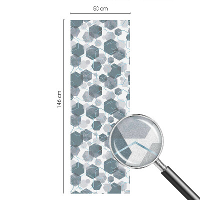 Pellicola adesiva effetto vetrata colorata Esagoni geometrici