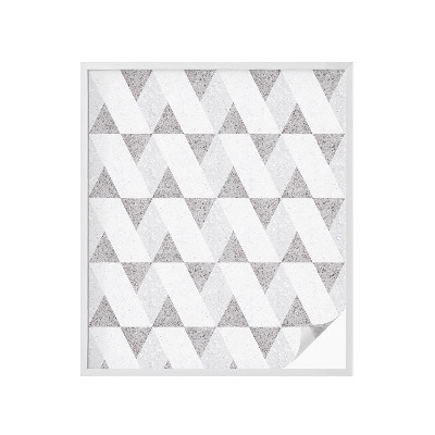 Pellicola per vetri effetto ghiaccio colorato Triangoli grigi