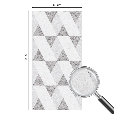 Pellicola per vetri effetto ghiaccio colorato Triangoli grigi