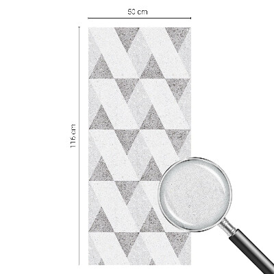 Pellicola per vetri effetto ghiaccio colorato Triangoli grigi