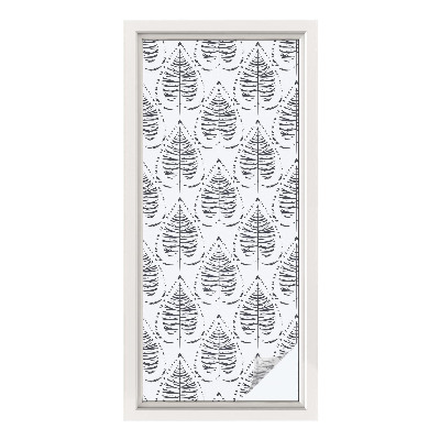 Pellicola adesiva effetto vetrata colorata Eleganza frondosa