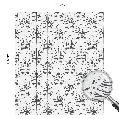 Pellicola adesiva effetto vetrata colorata Eleganza frondosa