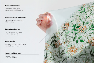 Pellicola adesiva effetto vetrata colorata Eleganza frondosa