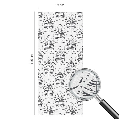 Pellicola adesiva effetto vetrata colorata Eleganza frondosa