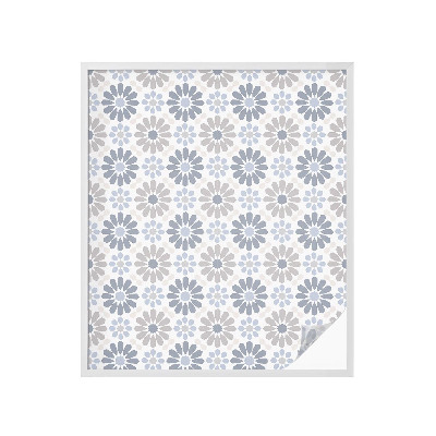 Pellicola per vetri effetto ghiaccio colorato mosaico floreale