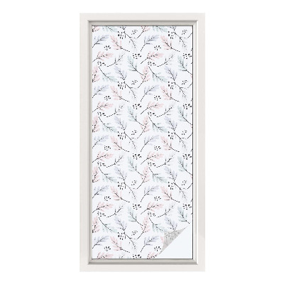 Pellicola adesiva effetto vetrata colorata Foglie di piante