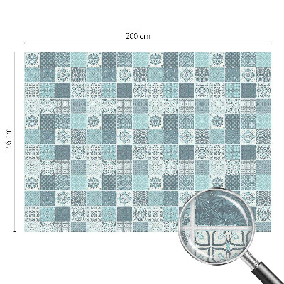 Pellicola per vetri effetto vetrata Piastrelle boho