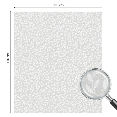 Pellicola per vetri effetto ghiaccio colorato Motivo a foglie