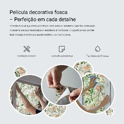 Pellicola adesiva effetto vetrata colorata Eleganza classica