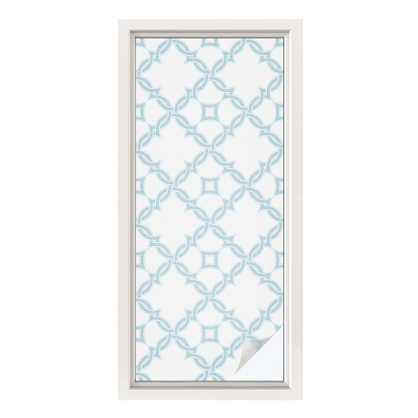 Pellicola per vetri effetto ghiaccio colorato Geometria blu