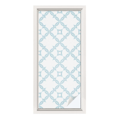 Pellicola per vetri effetto ghiaccio colorato Geometria blu