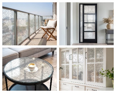 Pellicola decorativa per vetri Simmetria floreale