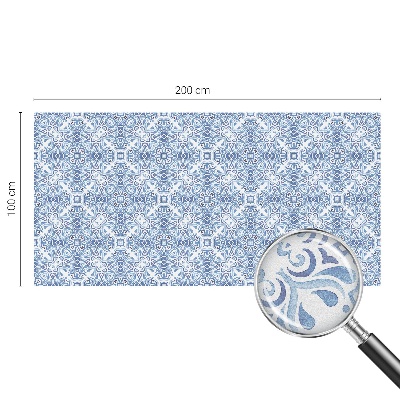 Pellicola per vetri effetto ghiaccio colorato piastrelle blu