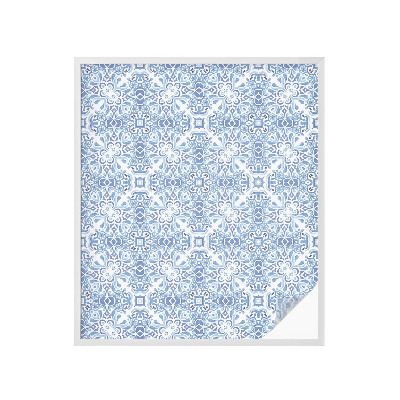 Pellicola per vetri effetto ghiaccio colorato piastrelle blu