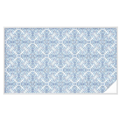 Pellicola per vetri effetto ghiaccio colorato piastrelle blu