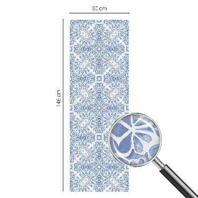 Pellicola per vetri effetto ghiaccio colorato piastrelle blu