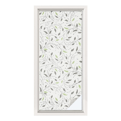 Pellicola adesiva effetto vetrata colorata Foglie di germogli