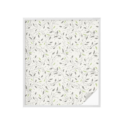 Pellicola adesiva effetto vetrata colorata Foglie di germogli