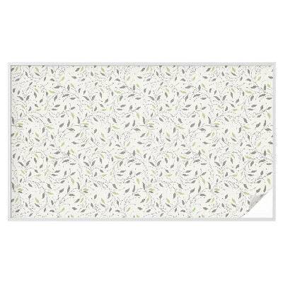 Pellicola adesiva effetto vetrata colorata Foglie di germogli