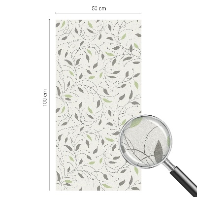 Pellicola adesiva effetto vetrata colorata Foglie di germogli