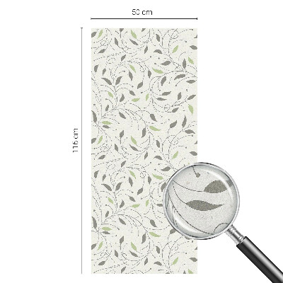 Pellicola adesiva effetto vetrata colorata Foglie di germogli