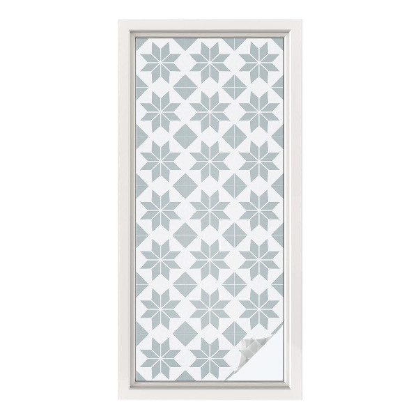 Pellicola adesiva effetto vetrata colorata Stelle geometriche