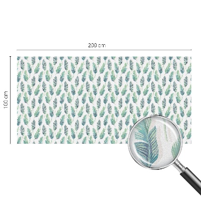 Pellicola per vetri effetto ghiaccio colorato Foglie tropicali