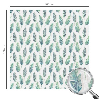 Pellicola per vetri effetto ghiaccio colorato Foglie tropicali