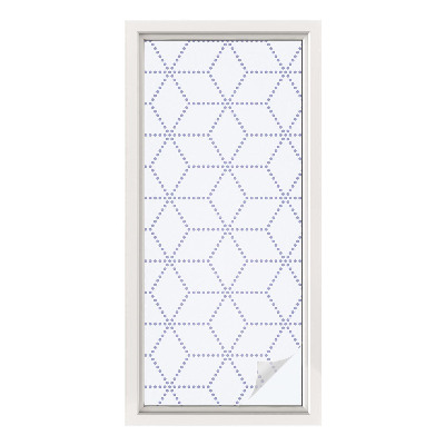 Pellicola per vetri effetto vetrata Rombi viola