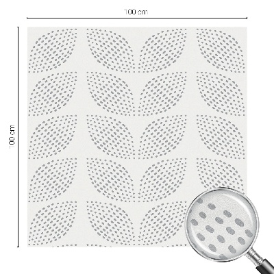 Pellicola per vetri effetto ghiaccio colorato Foglie punteggiate