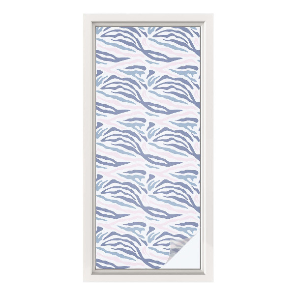 Pellicola per vetri effetto ghiaccio colorato Motivo zebrato