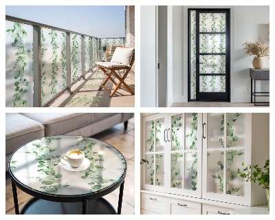 Pellicola per vetri privacy Ghirlande verdi