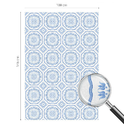 Pellicola per vetri effetto vetrata ornamenti floreali