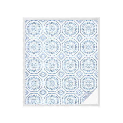 Pellicola per vetri effetto vetrata ornamenti floreali