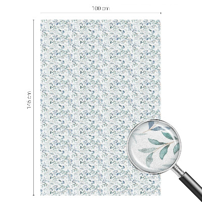 Pellicola per vetri effetto ghiaccio colorato Foglie idilliache