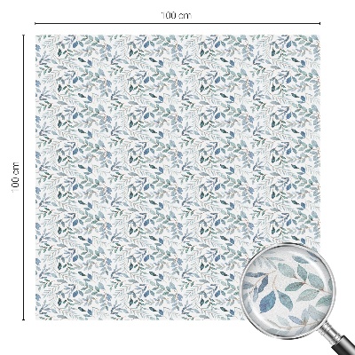 Pellicola per vetri effetto ghiaccio colorato Foglie idilliache