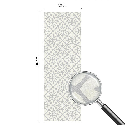 Pellicola per vetri effetto ghiaccio colorato rosette floreali