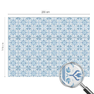 Pellicola adesiva effetto vetrata colorata ornamenti floreali