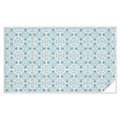 Pellicola per vetri effetto vetrata Piastrelle floreali