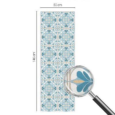 Pellicola per vetri effetto vetrata Piastrelle floreali