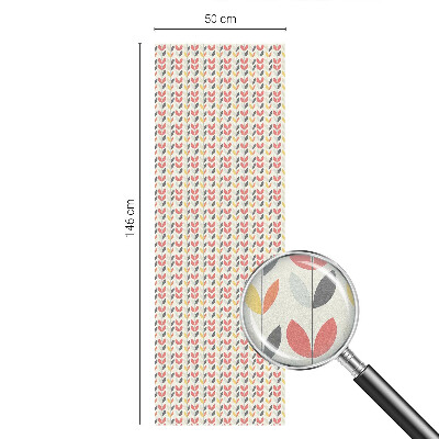 Pellicola adesiva effetto vetrata colorata Foglie retrò