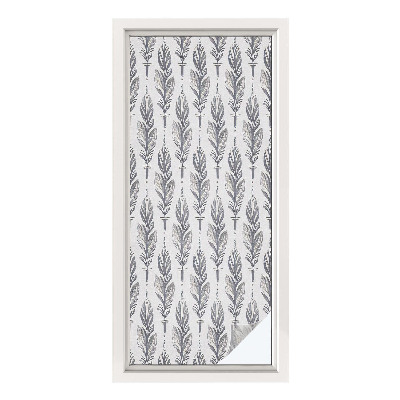 Pellicola adesiva effetto vetrata colorata Piume eleganti