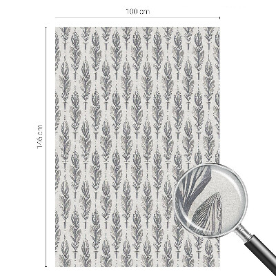 Pellicola adesiva effetto vetrata colorata Piume eleganti