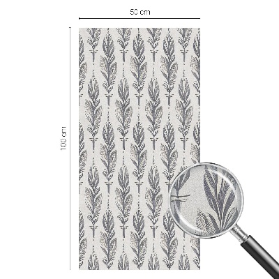 Pellicola adesiva effetto vetrata colorata Piume eleganti